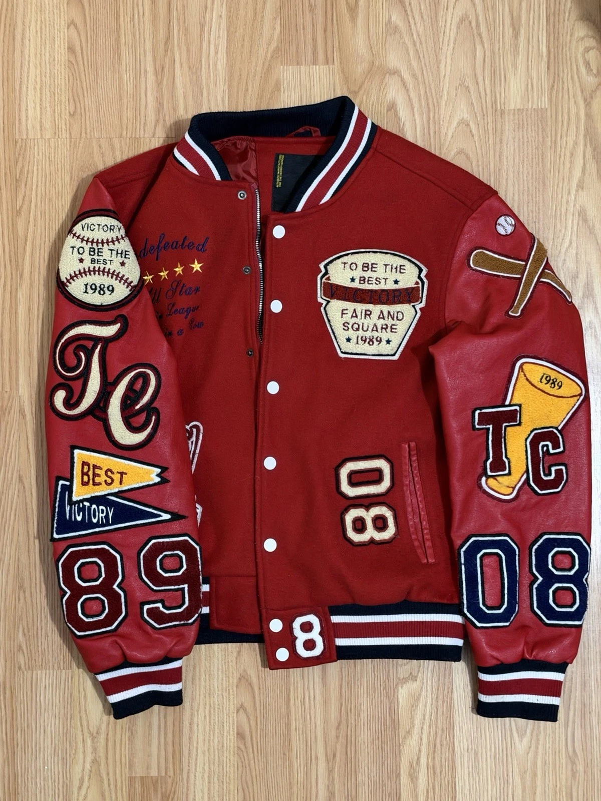 Robert Phillipe Championship League Varsity Jacket  Red Size S image 1