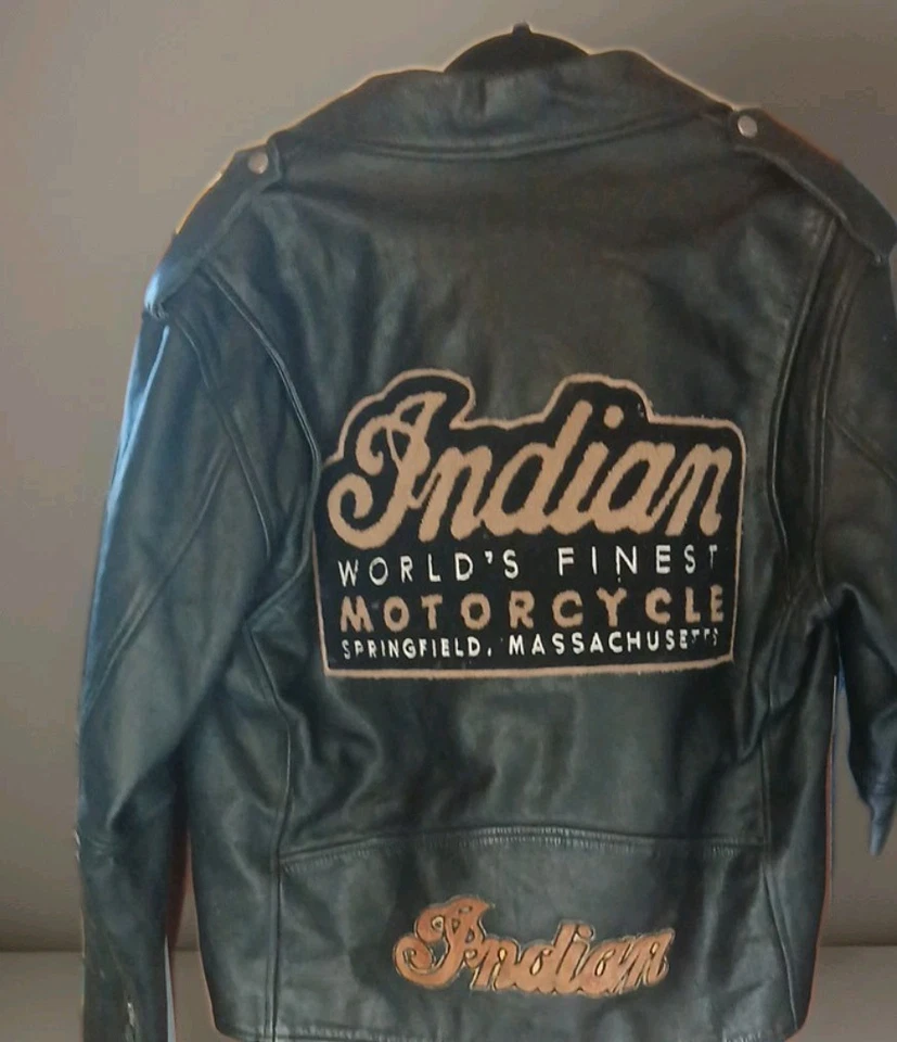 VINTAGE INDIAN MOTORCYCLE JACKET SIZE L - Image 2 of 4