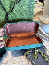 Neu Gucci Sonnenbrille Brillenetui grün Brillenetui mit Box und Einkaufstasche