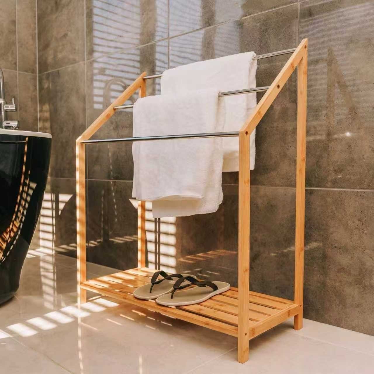 Rack Stand Metal Frame Storage Shelf Bathroom Organizer 85cm