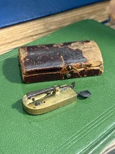 Antique Civil War Medical Brass Bloodletting Fleam with Case