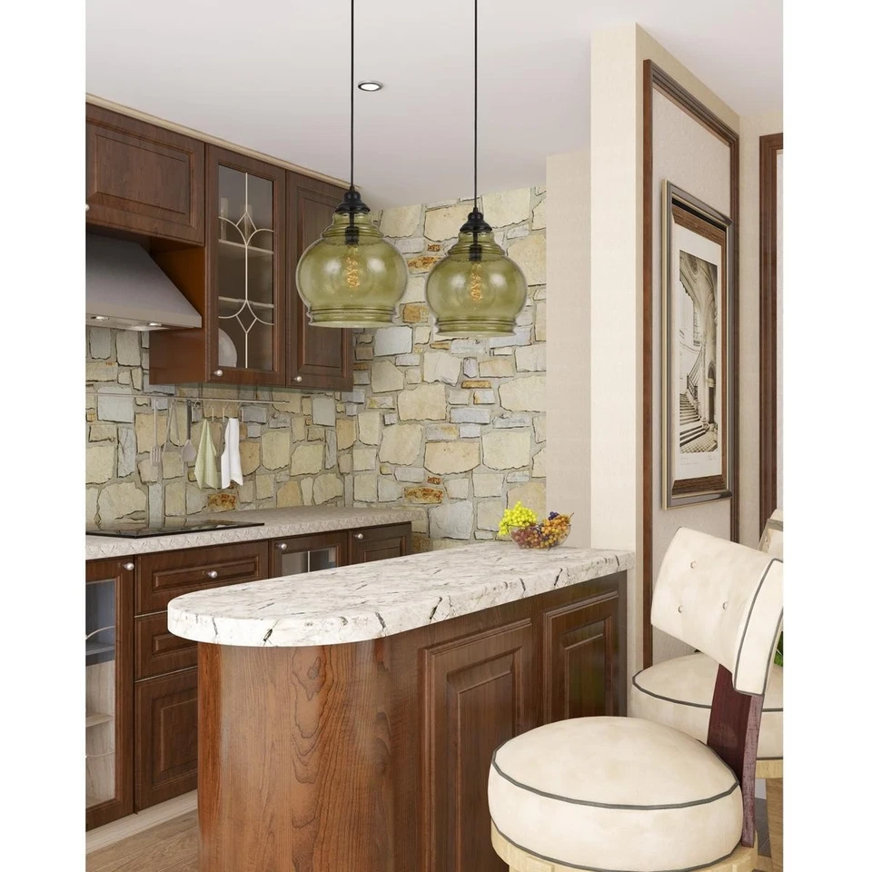 Iluminação e acessórios CAL FX-3671-1 pingente de vidro âmbar Rovigo - Imagem 2 de 2