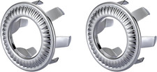 2 Pack Brass Sink Overflow Ring Trim Cover Hole Cap Brushed Nickel Basin Bathroo