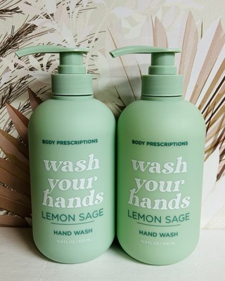 2-Pack  Body Prescriptions ~ Lemon Sage Hydrating Hand Soap 16.9 fl oz Each