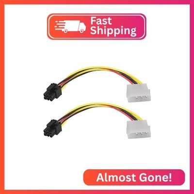 zdyCGTime 4Pin Molex Male to 6Pin PCI-E Male Graphics Card Power Cord Adapter,Mo