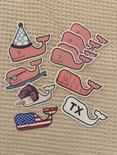 NEW Vineyard Vines Whale Stickers Pack of 10