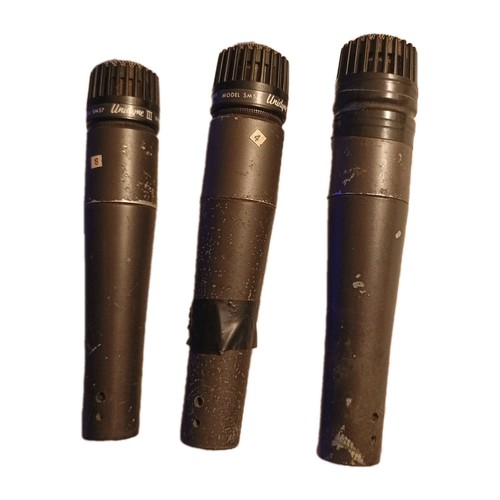 Vtg. 1970's Shure Unidyne III SM57 Microphones–Lot Of 3, For Repair Or Parts
