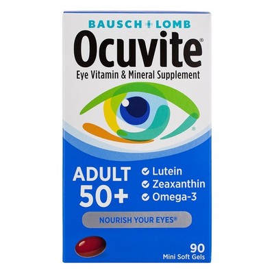 5 Pack Bausch & Lomb Ocuvite Adult 50+ Eye Vitamin & Mineral Supplement Minig...