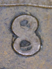 1861  F-18  PENNY  8 OVER 8  UNLISTED IN GOUBY OR  FREEMAN - AS IMAGED (BBP-193)