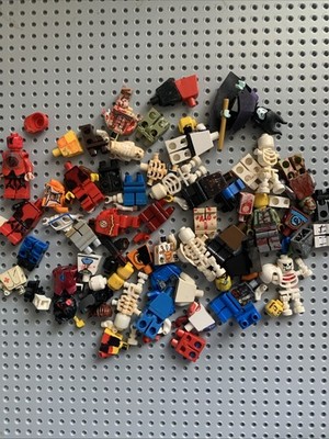 Lego large lot of minifigure damaged dirty drawn on  see photos