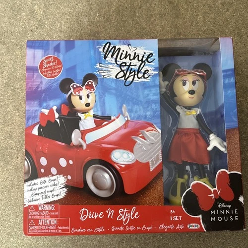 Disney Minnie Mouse Drive'n Style Minnie 9" Fashion Doll and Cute Coupe Car-BNIP