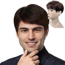 Männer perücke braun,Herren perücke,Toupet herren cosplay kostüm party