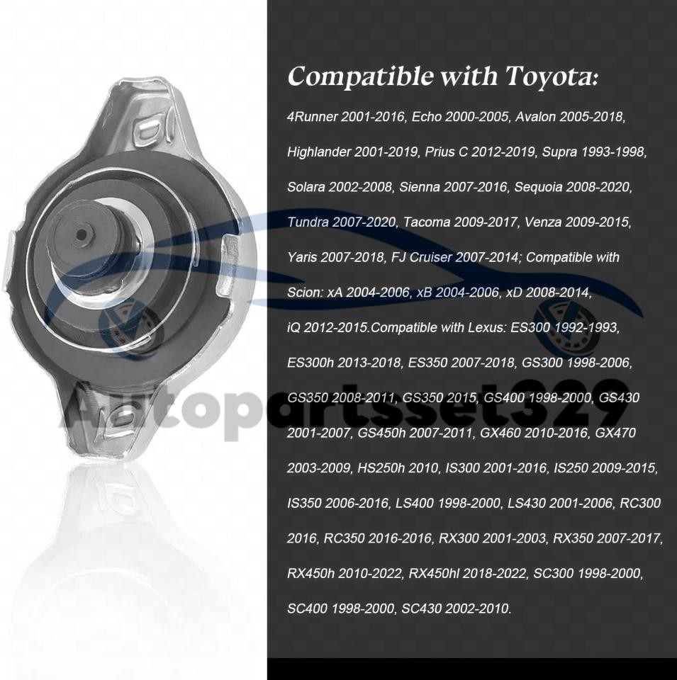 10PCS Radiator Cap 108KPa 16401-20353 Replacement Toyota 2001-2017 Camry Corolla