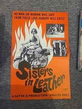 Sisters In Leather  1969 Pressbook. Adult, Sexploitation Biker Motorcycle Gang