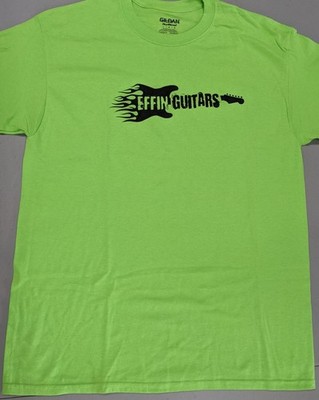 Effin Guitars Logo T-Shirt, Lime Green Size Extra Large - 100% Cotton - XL