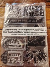 Anna Griffin Christmas Gift Wrap Stamps - 30 Stamps  Acrylic Block NEW  