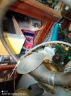 Antique Style Brass Bulb Model T Horn w/Gray Rubber Squeeze Bulb Vintage Trumpet — photo 2
