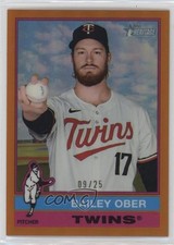 2025 Topps Heritage High Number SP Chrome Orange Border /25 Bailey Ober 1bi0