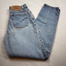 VTG Levis 512 HIgh Waisted Slim Fit Tapered Leg Denim Mom Jeans Jr Size 7 Y2K