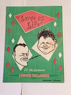 Vintage Theatre Programme Large As Life Starring Harry Sercombe Palladium 1958