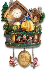 Bradford Exchange Disney Snow White and Seven Dwarfs Clock Lights Up with Music