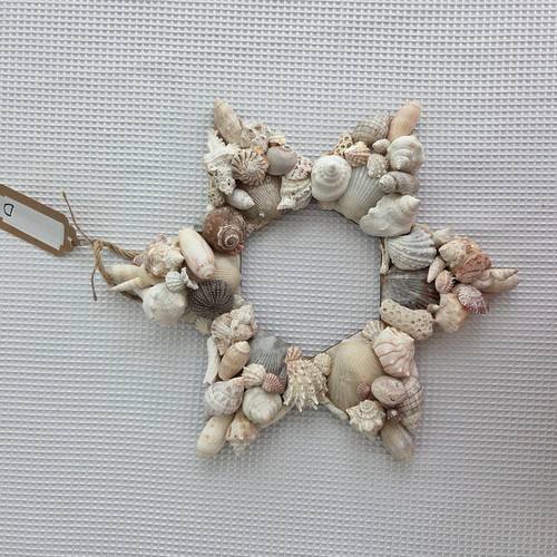 Handmade Beach Six Pointed Seashell Shell Star Wall Hanging INV D - Picture 10 of 17