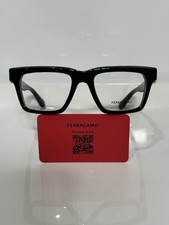 Salvatore Ferragamo SF2995 001 Chunky Black Square Acetate Eyeglasses 52mm