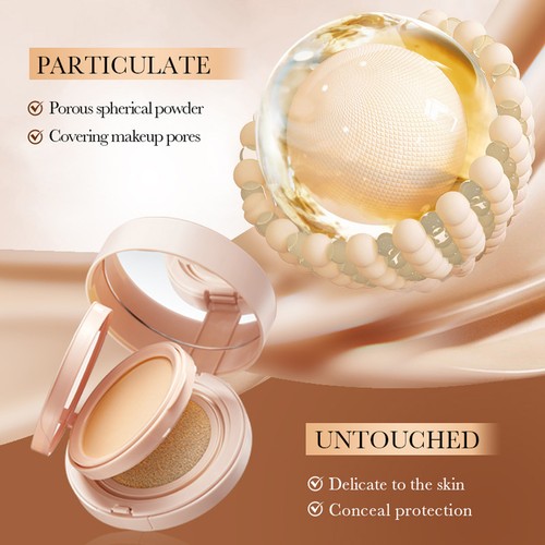 Women Double Layer Cushion Foundation Cosmetic 2 In 1 Air Cushion BB Cream 1Pcs - Picture 14 of 14
