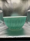 Fire King Mixing Bowl Medium Turquoise Anchor Hocking 7” Jadeite Swirl