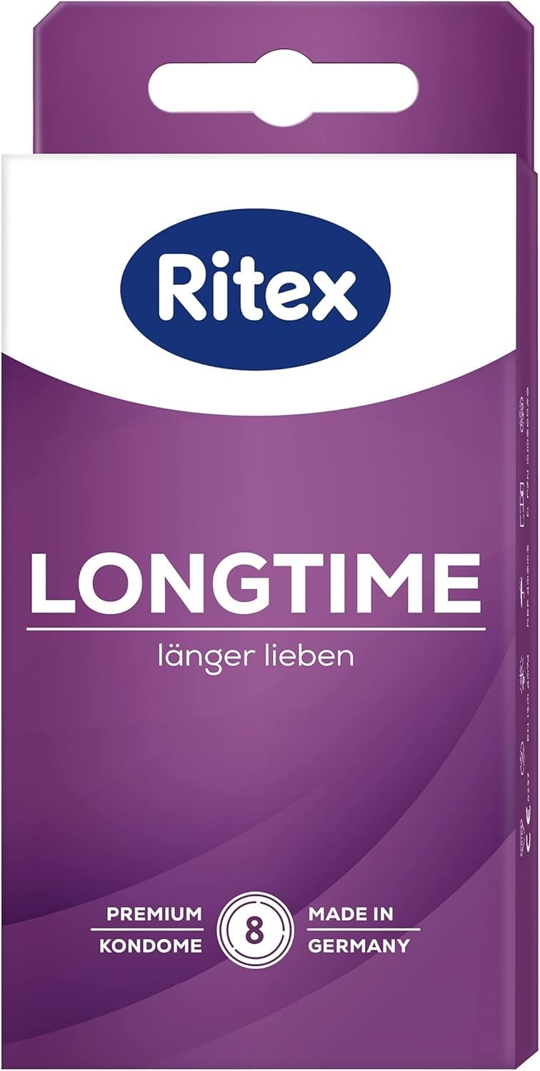 8 Ritex Kondome Longtime Delay mit Ring Länger Verzögerung Condome