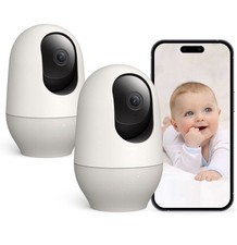 Nooie 360 Cam Full-Range Motion Tracking Camera WiFi Baby Monitor - 2 Pack