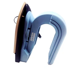 Vintage Osrow Tourist Mini-Iron 120 or 240 V SD-02T-L Blue Travel Iron. Open box