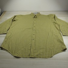 Paul Fredrick Shirt Mens 20 37 3XL Yellow Black Button Down Dress Non Iron Ply