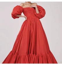 Strapless Red Evening Gown