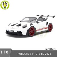1/18 Porsche 911 992 GT3 Rs 2022 Norev 187352 Weiß/Pyrorot Diecast Modellauto