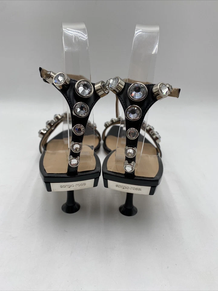 Women’s Sergio Rossi SR Milano Sandals Black Size 40 - Image 4 of 4