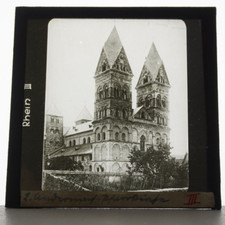 Dom zu Limbburg Fotoplatte Um 1920-1930 Glas Positiv Glas Dia 8,5 cm X 8, 5 cm