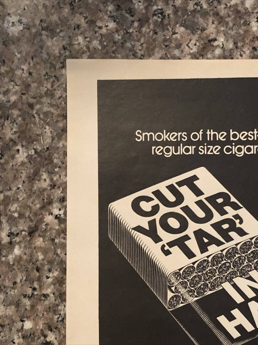 1974 Lucky Strike 100s Cigarettes PRINT AD Cut Your Tar In Half