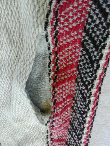 Cato Womens Cardigan Sweater Jacket Ivory Red Stripe Tribal Pockets 18-20W - Picture 4 of 8