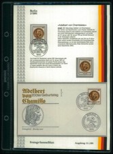 BERLIN ETSB 1981/02 ERSTTAGS-SAMMELBLATT 638 ADELBERT VON CHAMISSO DICHTER