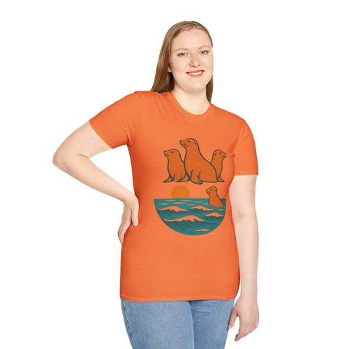 Neil the Seal Shirt Cute Ocean Animal Tee Unisex Marine Life Graphic T-Shirt - Picture 15 of 96