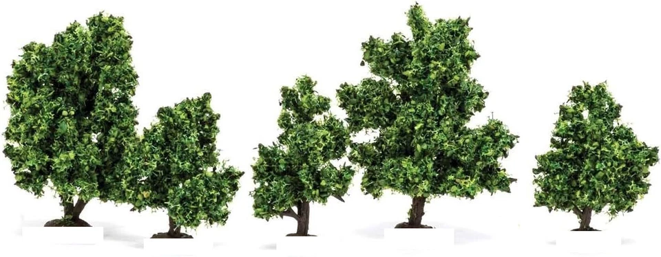 Hornby Skale Scala N R7208 Alberi decidui 5 pezzi altezza 4-5 cm. Nuovi Ovp