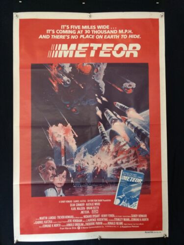 METEOR - SEAN CONNERY ORIGINAL AUSTRALIAN ONE SHEET MOVIE POSTER - Picture 1 of 1