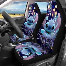 Stitch And Bubbles Gift For Lilo And Stitch Fans Car Seat Covers