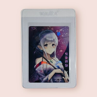 Emilia XR Re Zero Waifu Signature Series Goddess Story Doujin HOLO Foil Card NM