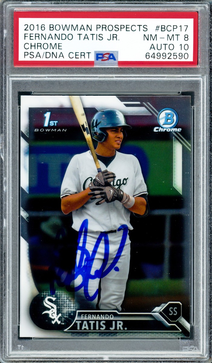 Fernando Tatis Jr. 2016 Bowman Chrome RC PSA 8 Gem 10 Auto PSA/DNA