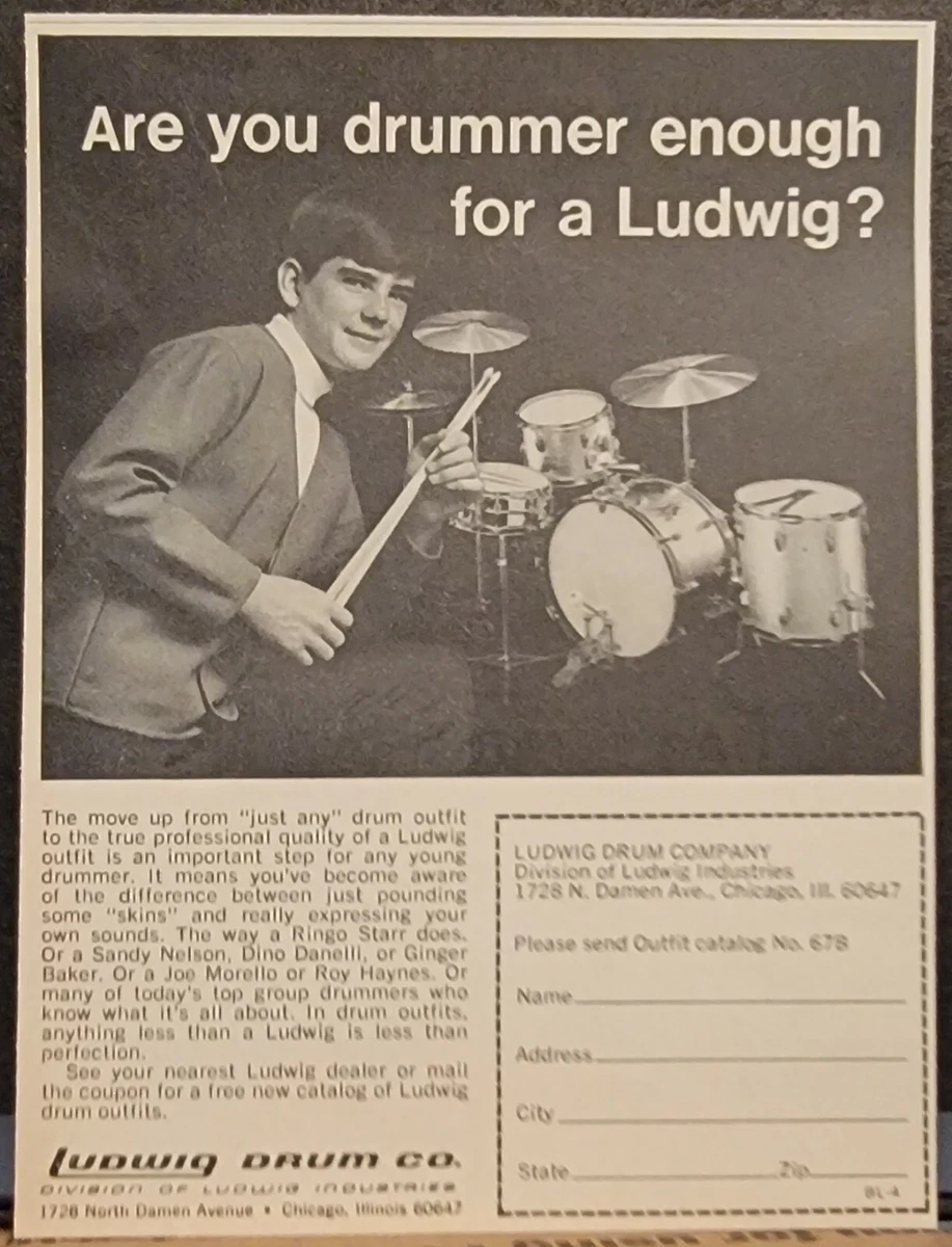 1968 ludwig cheap drum set