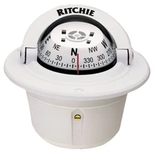 Ritchie Explorer Flush Mount Compass White F-50W