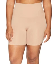 Yummie Women's Ultralight Seamless Shapewear Short, Almond, 1X/2X