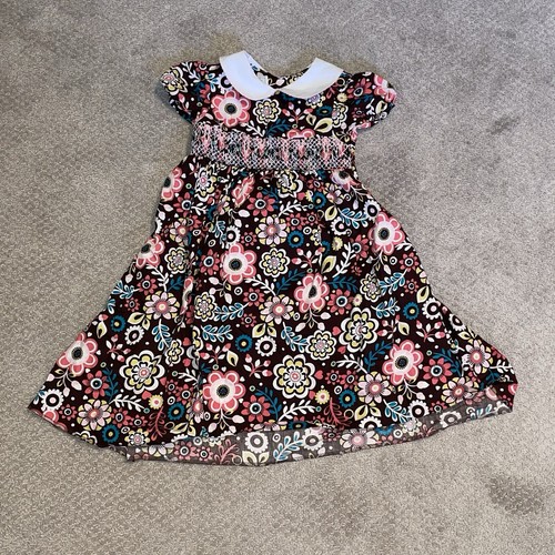 Marmellata Girls Dress Size 5 Floral Black - Picture 5 of 13